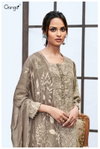 Nadia 2805 By Ganga Cotton Satin Printed Embroidery Dress Material Online Wholesale